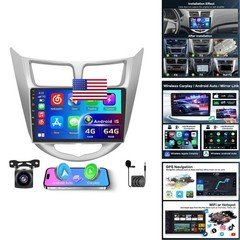 Inefala 8 Core 4+64G Radio for Hyundai Verna Accent Solaris 2010-2017 9" Touch