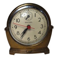 Ingraham 4" Metal Case Sentinel Electric Desk Clock