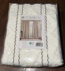 INK+IVY Imani 100% Cotton Single Panel Curtain  Chenille  50" x 84" New In Pkg