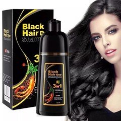 Instant Hair Color Dye Shampoo 3 in 1 Herbal Ingredients Black/Dark Brown 500ml