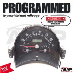 🐔 INSTRUMENT VW BEETLE 2001 1C0920906CX Plug N Go  🐔