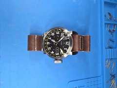 Invicta Aviator GMT Quartz Watch 52mm SS Leather  Strap 18886 Pre-owned