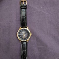 Invicta Celestial Men's Watch 43mm Gold Case Black Dial Black Leather Band 50473