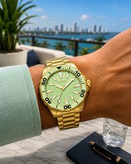 Invicta Diver Meridian Men’s Watch  46mm Gold-Tone Stainless Steel (Model 69240)