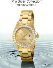 Invicta Pro Diver Velamark Women's Watch - 38mm, Gold (15252)