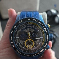 Invicta Sea Vulture Men's Quartz Chronograph Date 100m 50mm Blue Silicone