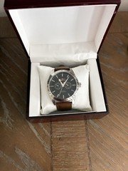 Invicta Specialty Chronograph Tachymeter Quartz Black Dial 45mm Leather 50m Box