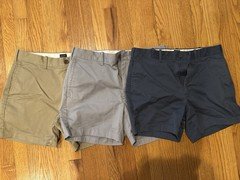 J. Crew Factory Men’s 5" Flex Chino Shorts: Khaki,  Galvanized Gray, Slate Sz 32