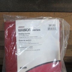 Jackson Safety Wilson Welding Curtain 6'X6'  SEE THRU 14 MIL  - ORANGE - 36292