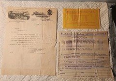 January 25, 1906 Illinois Sewing Machine Company Letterhead & 2 Price Sheets