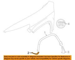 Jeep OEM 2014-2018 Cherokee Fender Exterior Flare Extension Left 68156563AB NIP