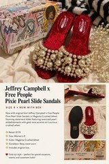 Jeffrey Campbell x Free People Pixie Pearl Slide Sandals