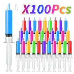 Jello Shot Syringes 100 Pack with Tip Cap for Adults Kids, 10Ml Party Liquid Sy