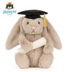 Jellycat Bashful Bunny Graduation Outfit Brand New With Tags & Dust Bag NEW