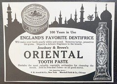 JEWSBURY&BROWN'S Oriental Tooth Paste City Skyline Vtg 1907 Dentifrice Print Ad