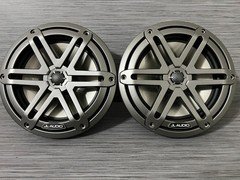 JL Audio M3-770X-S-Gm-I 7.7" Marine Coaxial Speakers Gray Sport Grilles LED Pair
