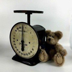 JOHN CHATILLON Scale New York 50 lb Metal Kitchen Décor Works Vintage Gift  