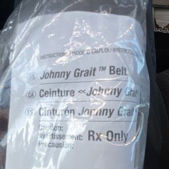 Johnny Grait Gait Belt - White, Model Johnny Grait Belt Patient Transfer Belt
