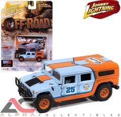 JOHNNY LIGHTNING 1:64 JLSP415A 2006 HUMMER H1 "GULF" (LIGHT BLUE)