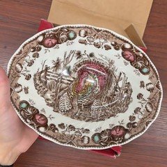 Johnson Brothers His Majesty Turkey 9" Open Vegetable Bowl New