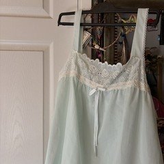 Juli Of Slumbertogs Sz L Nightgown Vintage Nwt Light Blue Poly Cotton Blend