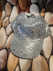 Just Be Silver Sparkle Baseball Hat
