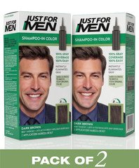 Just For Men Shampoo In Permanent Hair Color Dark Brown H-46: PACK OF 2