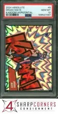 This is a picture showing 2024 PANINI ABSOLUTE KABOOM! HORIZONTAL #8 DRAKE MAYE RC 4SC ELITE PSA 10