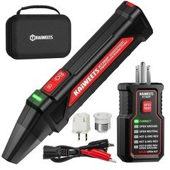 KAIWEETS Circuit Breaker Finder Tool Kit, GFCI Outlet Tester with DualSided L...