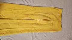 KARL LAGERFELD PARIS Women’s Yellow Solid Dress Pants Flat Front Pockets