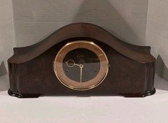 Karl Lauffer Mantel Clock Wood Germany