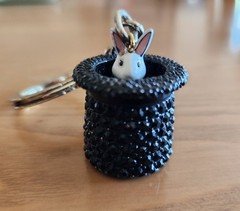 Kate Spade Make Magic Keychain Purse Bag Charm Rabbit in a Hat Key Fob