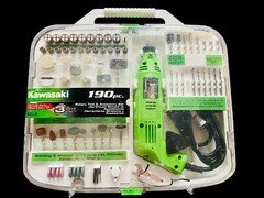 Kawasaki 190 pc, rotary tool & accessory set 840589