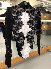 Kelle - long sleeve leo with lace - various colors