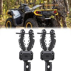 KEMIMOTO ATV UTV Auto-Clamp Hunting Tool Rack Mount Holder Grips For 0.75-1.25"