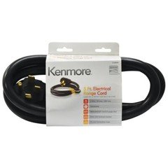 Kenmore 49696 5ft 4-Prong 50A Range Power Cord Right Angle Plug