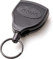 KEY-BAK SUPER48 Locking Retractable Keychain, Steel Belt Clip, Made in the USA