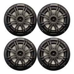 Kicker 49BKM604B 6.5" 150W Max 2-Way Marine Black Boat Audio Speakers (Qty 4)