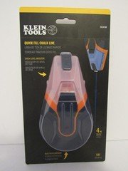 Klein Tools CHLK100 Quick Fill Chalk Line 100 ft. with Built-In Plumb Bob