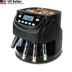 Kolibri KCS-2000 Professional USD Coin Counter Machine, Medium, Black 
