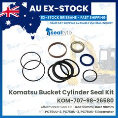 Komatsu Bucket Cylinder Seal Kit 707-98-26580 Fits PC75UU-2 P75UU-3 PC78US-5