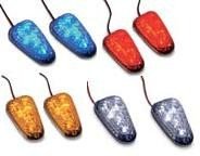 K&S Technologies 25-9703 LED fits Mini™ Triangle Marker Lights - Chrome/Amber Le