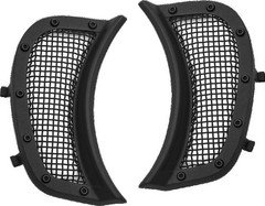 Kuryakyn 6519 Mesh Headlight Vent Accents for 2015-2019 Road Glide, Satin Black