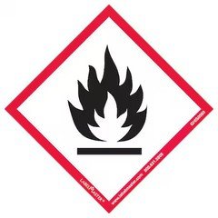 Labelmaster Ghis0060 Ghs Flame Label, 4Inx4in, Paper, 100 Labels,  Pk100