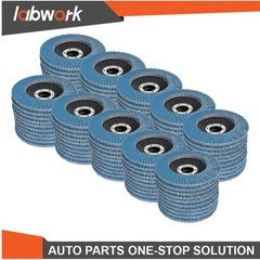 Labwork 100Pcs 4-1/2" × 7/8" 40 Grit Premium Zirconia Flap Disc Sanding Grinding