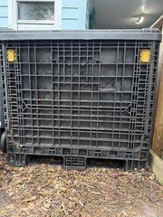 Large Heavy-Duty Collapsible Plastic Warehouse Storage Container Black