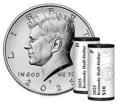 *LAST YEAR* BU 2025 P & D KENNEDY HALF DOLLARS UNCIRCULATED IN HOLDERS FREE SHIP
