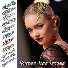 Latin Dance Self Adhesive Crystal Headwear Dance Styling Bright Diamond Sticker.
