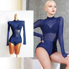 Latin Rumba Samba Tango Salsa Rhythm Dance Tops Leotards Unitards Ballroom Mesh