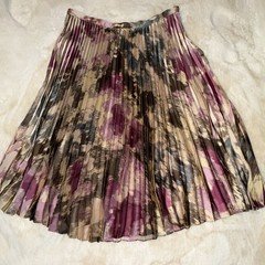 Lauren Ralph Lauren Pleated Skirt Abstract Multicolor Knee Length Size 8